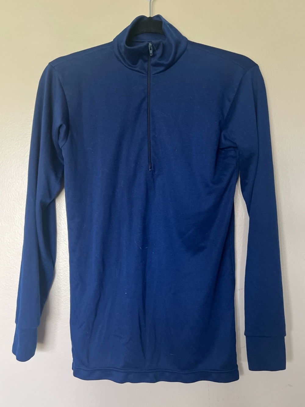 Patagonia Navy Crewneck with Red Logo Tag